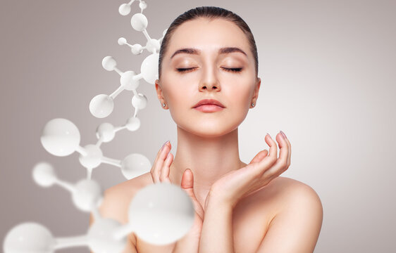 Ilustração do efeito dos bioestimuladores na pele, mostrando a produção de colágeno